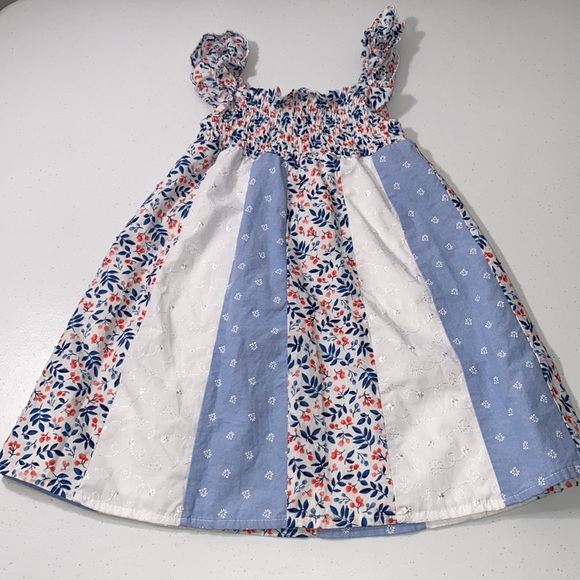 Penelope Mack Toddler Girl Spring Summer Floral Smocked Dress Size 4t - Picture 7 of 7